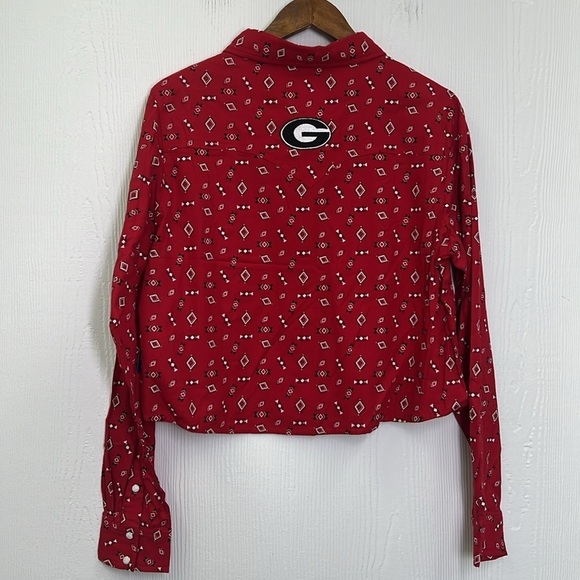 Wrangler - NWT UGA Georgia Bulldogs Retro Long Sleeve Snap Button Up Shirt Med - Picture 13 of 14